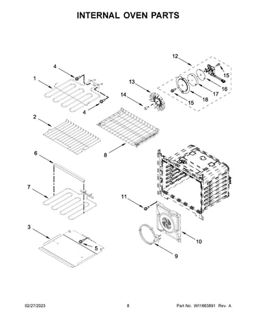 Internal oven parts