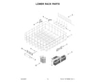 KitchenAid KDTM704LPA1 lower rack parts diagram