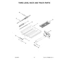 KitchenAid KDTM704LPA1 third level rack and track parts diagram