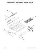 Third level rack and track parts