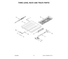 Jenn-Air JDPSS245LX1 third level rack and track parts diagram