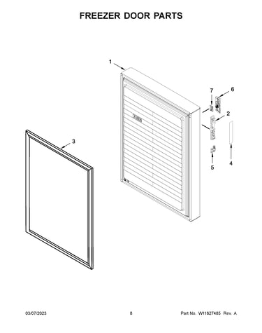 Freezer door parts
