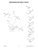 Refrigerator shelf parts