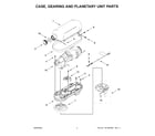 KitchenAid KSM60SECXER0 case, gearing and planetary unit parts diagram