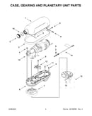 Case, gearing and planetary unit parts