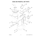 KitchenAid KSM60SECXCU0 base and pedestal unit parts diagram
