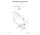 Whirlpool WDTA50SAKW1 upper wash and rinse parts diagram