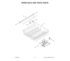 Whirlpool WDTA50SAKW1 upper rack and track parts diagram