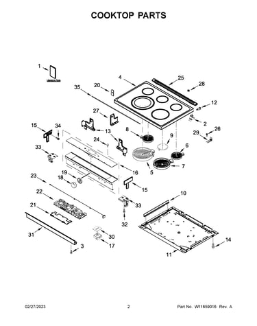 Cooktop parts