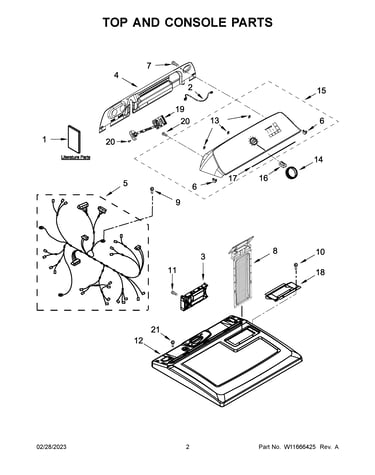 Top and console parts