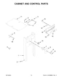 Cabinet and control parts