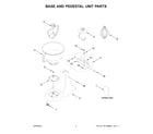 KitchenAid KSM97CU5 base and pedestal unit parts diagram
