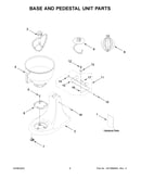 Base and pedestal unit parts