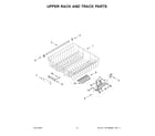 KitchenAid KDFE104KBL1 upper rack and track parts diagram