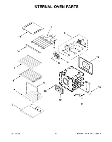 Internal oven parts