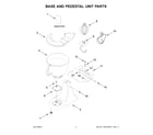 KitchenAid KSM150PSHER5 base and pedestal unit parts diagram