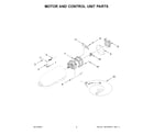 KitchenAid KSM150PSHER5 motor and control unit parts diagram