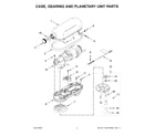 KitchenAid KSM55SXXXBM0 case, gearing and planetary unit parts diagram