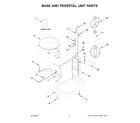 KitchenAid KSM55SXXXBM0 base and pedestal unit parts diagram