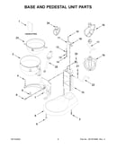 Base and pedestal unit parts