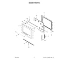 KitchenAid YKSEB900EWH6 door parts diagram