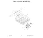 Whirlpool WDT970SAKZ1 upper rack and track parts diagram