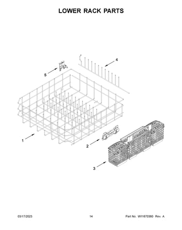 Lower rack parts