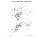 KitchenAid KSM70SKXXMI0 case, gearing and planetary unit diagram