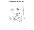 KitchenAid KDPM804KPS1 pump, washarm and motor parts diagram
