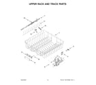 KitchenAid KDPM804KBS1 upper rack and track parts diagram
