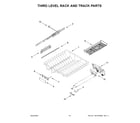 KitchenAid KDPM804KPS1 third level rack and track parts diagram