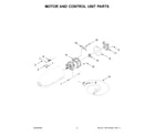 KitchenAid K45SSWH5 motor and control unit parts diagram