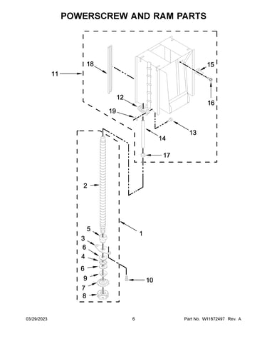 Powerscrew and ram parts