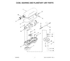 KitchenAid KSM55SXTXIC0 case, gearing and planetary unit parts diagram