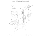 KitchenAid KSM55SXTXIC0 base and pedestal unit parts diagram