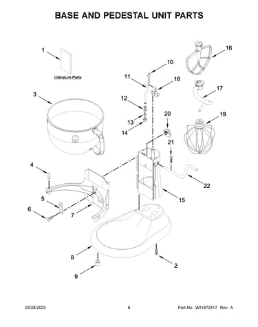 Base and pedestal unit parts