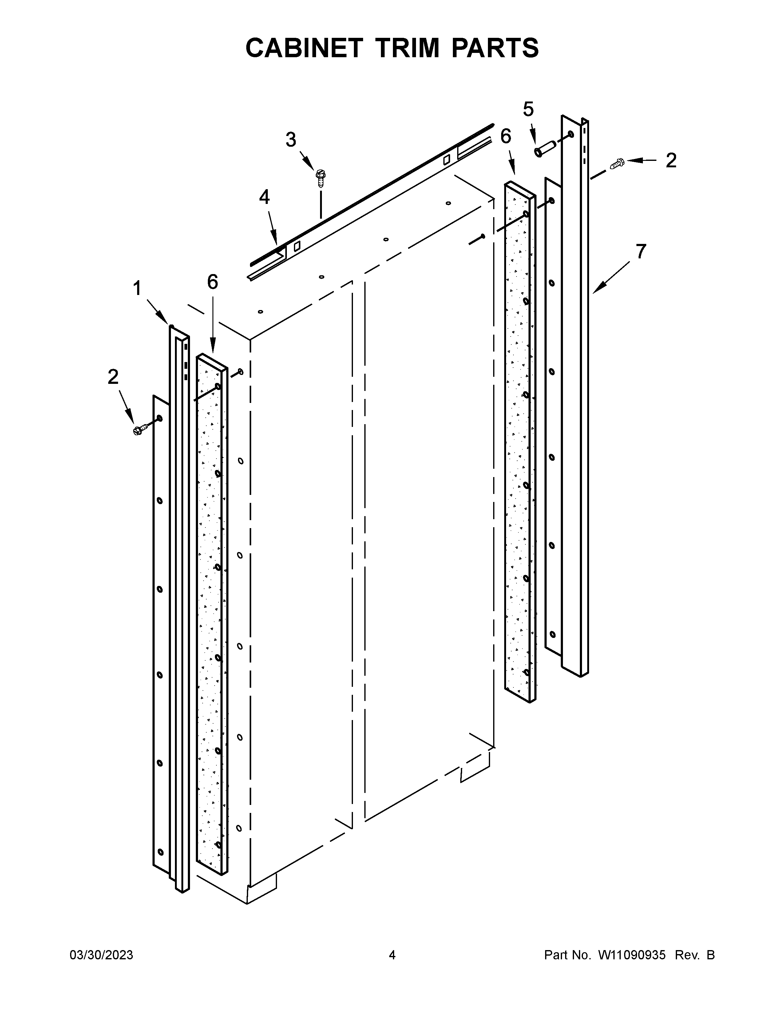 Cabinet trim parts