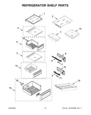 Refrigerator shelf parts