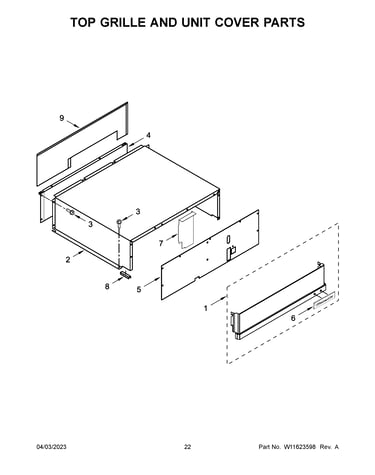 Top grille and unit cover parts