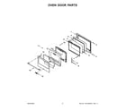 Maytag MOES6030LZ00 oven door parts diagram