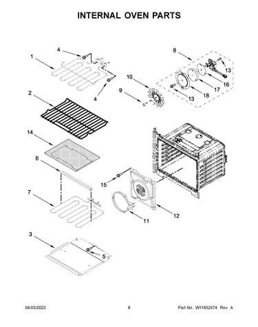 Internal oven parts