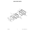 Maytag MOES6027LZ00 oven door parts diagram