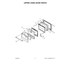 Maytag MOED6030LZ00 upper oven door parts diagram