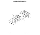 Maytag MOED6030LZ00 lower oven door parts diagram