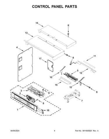 Control panel parts