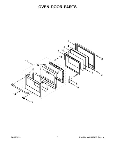 Oven door parts