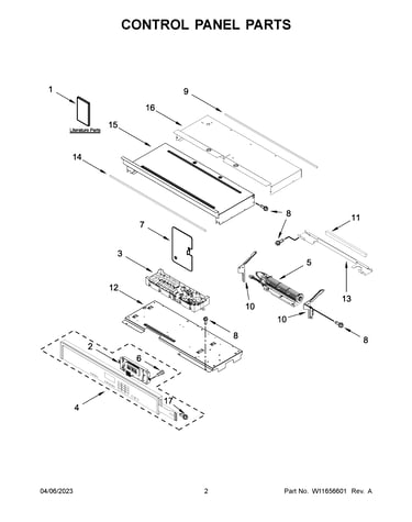 Control panel parts