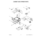 Whirlpool WOEC3030LS00 cabinet and stirrer parts diagram