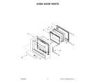 Whirlpool WOEC5030LZ00 oven door parts diagram