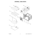 Whirlpool WOEC5030LW00 internal oven parts diagram
